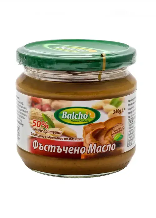 Фъстъчено масло с намалено съдържание на мазнини и с 50% повече протеини, 340 г, Balcho