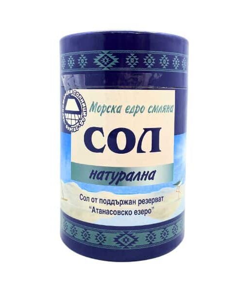 Морска едросмляна натурална сол, 500 г, Черноморски солници