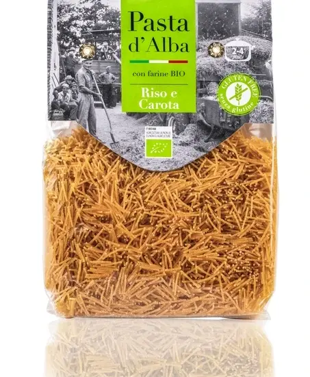 Био паста от ориз и морков, без глутен, Pasta d'Alba, 250 г