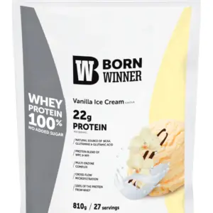 Суроватъчен протеин на прах с вкус на ванилов сладолед 810 г, Born Winner