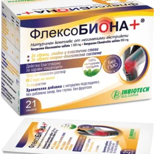 ФлексоБИОНА+, Inbiotech, 2100 мг, глюкозамин, хидроитин, здрави стави, черупки на скариди, черупки морски рак