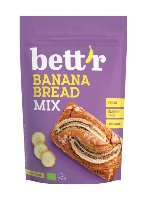 Био Безглутенов микс за бананов хляб, 300 г, Bett'r