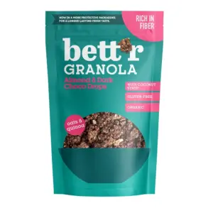 Био Гранола с бадем и шоколад, 300 г, Bett'r, мюсли