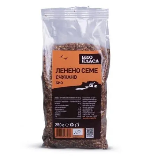 Био Ленено семе, счукано, Био Класа, 250 г