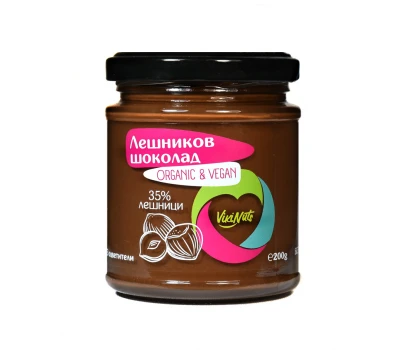 Лешников шоколад, 200 г, VikiNuts, течен шоколад с лешници