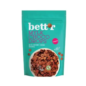 Био Капки млечен шоколад, 200 г, Bett'r