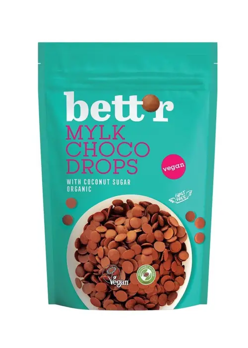 Био Капки млечен шоколад, 200 г, Bett'r