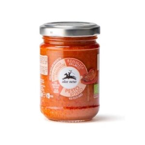 Био Песто със сушени домати, сирене Пекорино и Пармезан, Alce Nero, 130 г