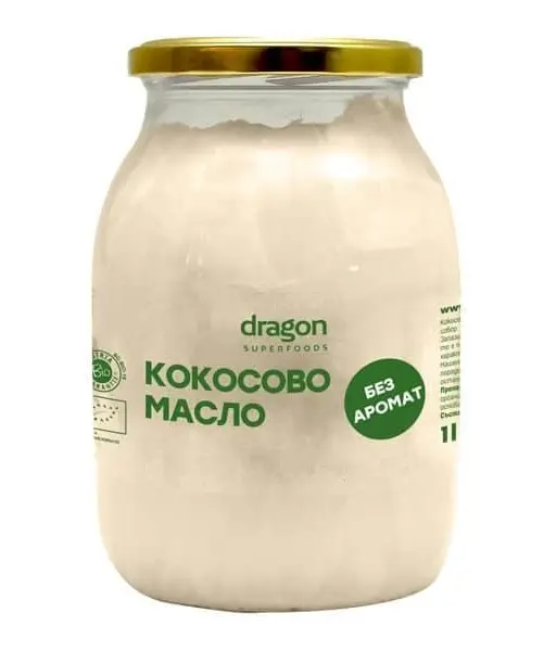 Био Кокосово масло, без аромат, Dragon Superfoods, 1 л