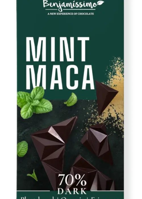 Био Шоколад, мента и мака, 70% какао, Benjamissimo
