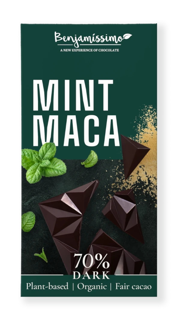 Био Шоколад, мента и мака, 70% какао, Benjamissimo