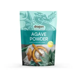 Био Агаве на прах, Dragon Superfoods, 250 г, натурален подсладител, заместител на захарта