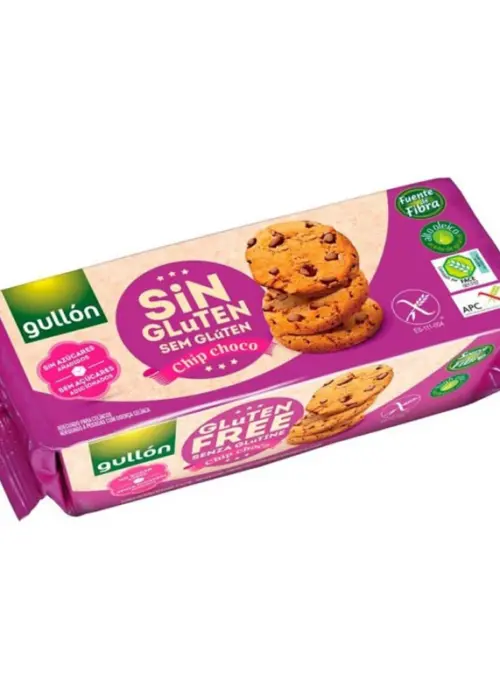 Бисквити с тъмен шоколад, Chip choco, без захар, без глутен, Gullon, 125 г