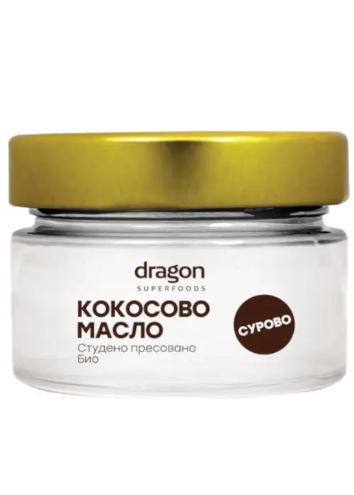 Био Кокосово масло, студено пресовано, Dragon Superfoods, 100 мл
