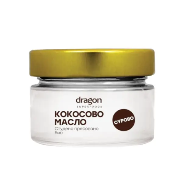 Био Кокосово масло, студено пресовано, Dragon Superfoods, 100 мл