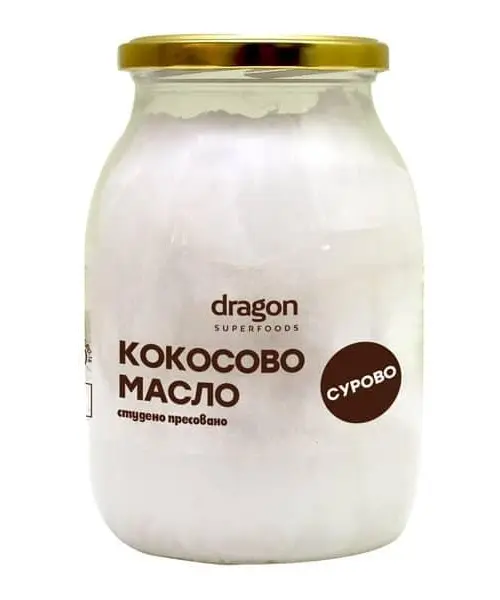 Био Кокосово масло, студено пресовано, Dragon Superfoods, 1 л, студено пресовано масло