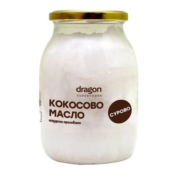 Био Кокосово масло, студено пресовано, Dragon Superfoods, 1 л, студено пресовано масло