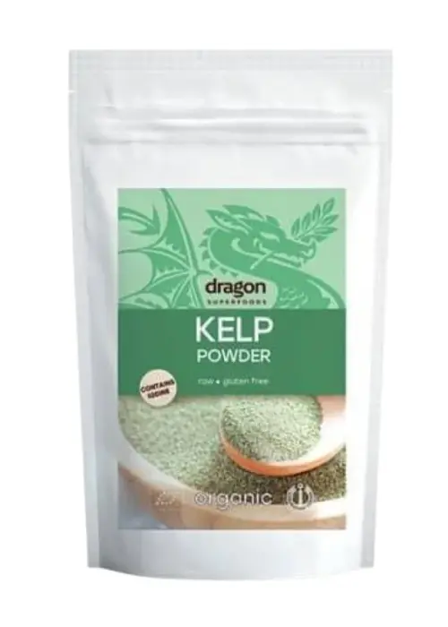 Био Келп на прах, Dragon Superfoods, 100 г, морски водорасли, суперхрани, йод, шитовидна жлеза