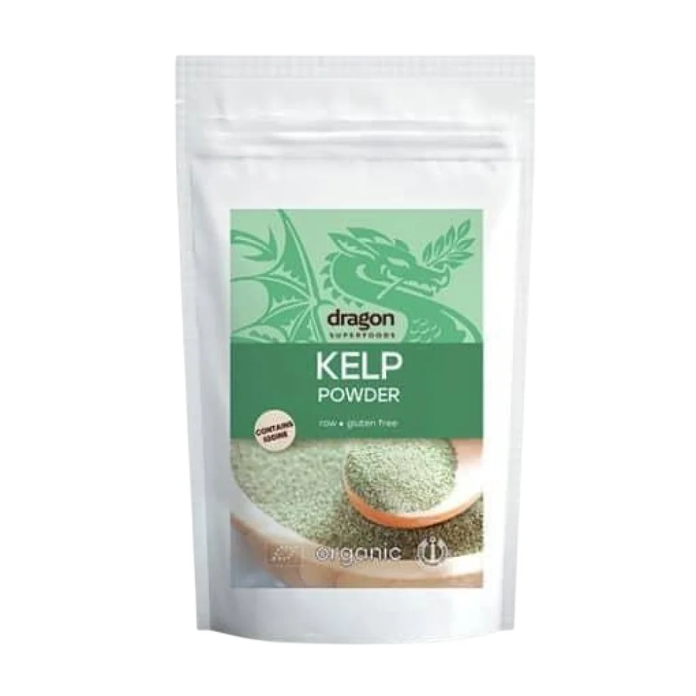 Био Келп на прах, Dragon Superfoods, 100 г, морски водорасли, суперхрани, йод, шитовидна жлеза