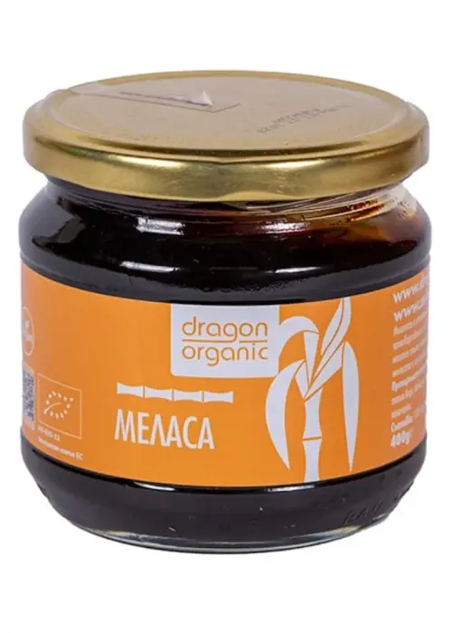 Био Меласа от захарна тръстика, Dragon Superfoods, 400 г, естествен подсладител