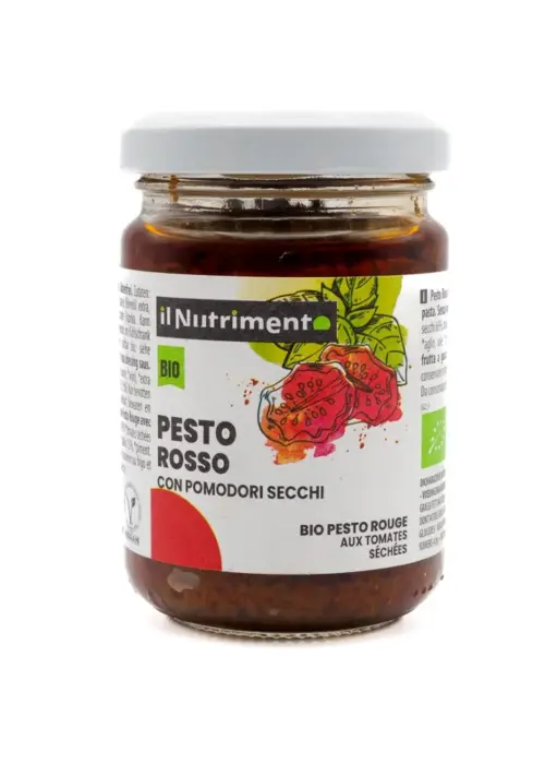Био Песто със сушени домати, Il Nutrimento, 130 г, сос за паста и спагети