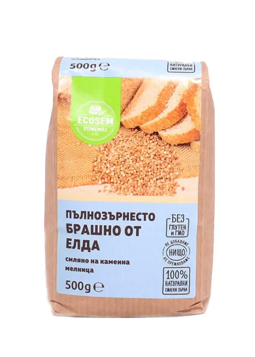 Брашно от елда, Екосем, 500 г, брашно, смляно на каменна мелница
