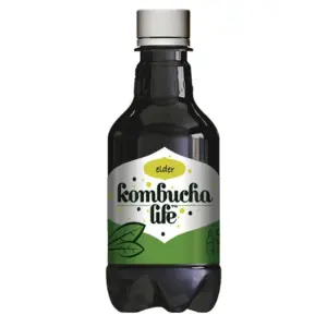 Комбуча Бъз, Kombucha Life, 500 мл, чаена гъба комбуча, зелен чай, антиоксиданти, цветове от бъз, пробиотици, полезни бактерии, подобряване на храносмилането, засилване на имунната система