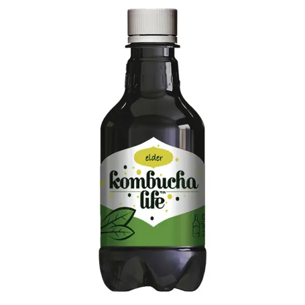 Комбуча Бъз, Kombucha Life, 500 мл, чаена гъба комбуча, зелен чай, антиоксиданти, цветове от бъз, пробиотици, полезни бактерии, подобряване на храносмилането, засилване на имунната система