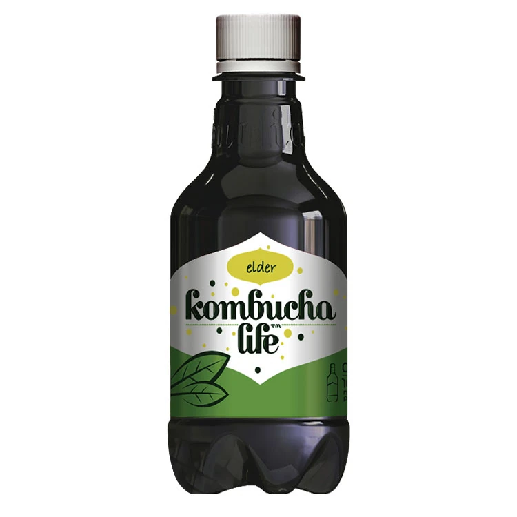 Комбуча Бъз, Kombucha Life, 500 мл, чаена гъба комбуча, зелен чай, антиоксиданти, цветове от бъз, пробиотици, полезни бактерии, подобряване на храносмилането, засилване на имунната система